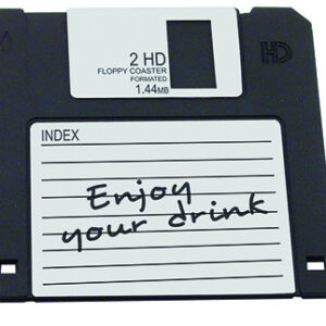 Floppy Disk Coaster 10 x 10cm, Natural Rubber