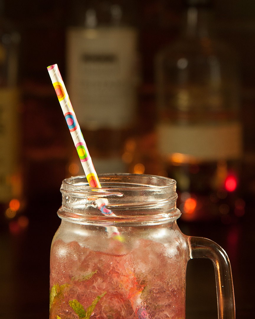Paper Straws 200mm, Multicoloured Circles (Pack of 25)