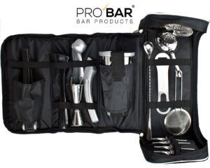Bartender bag with 17 pieces