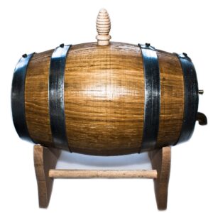 Chestnut Barrel 2 Litres, Tap, Bung and Wooden Stand