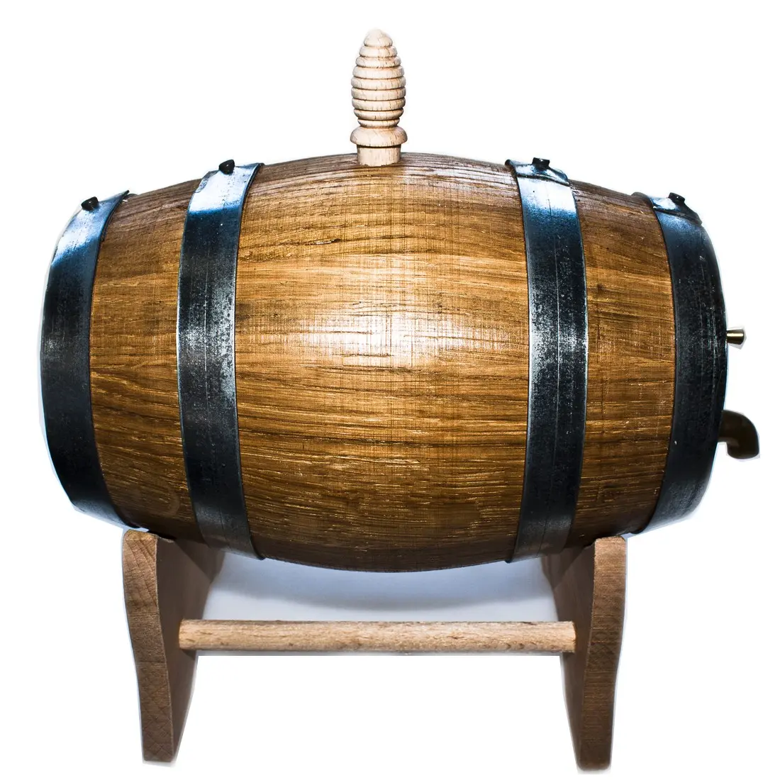 Chestnut Barrel 2 Litres, Tap, Bung and Wooden Stand