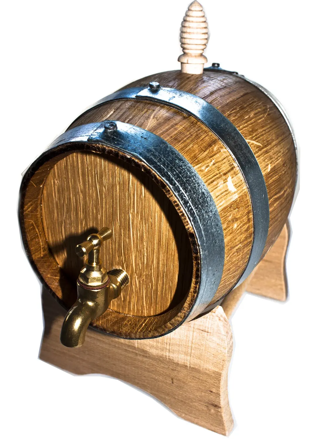 Chestnut Barrel 2 Litres, Tap, Bung and Wooden Stand - Image 2