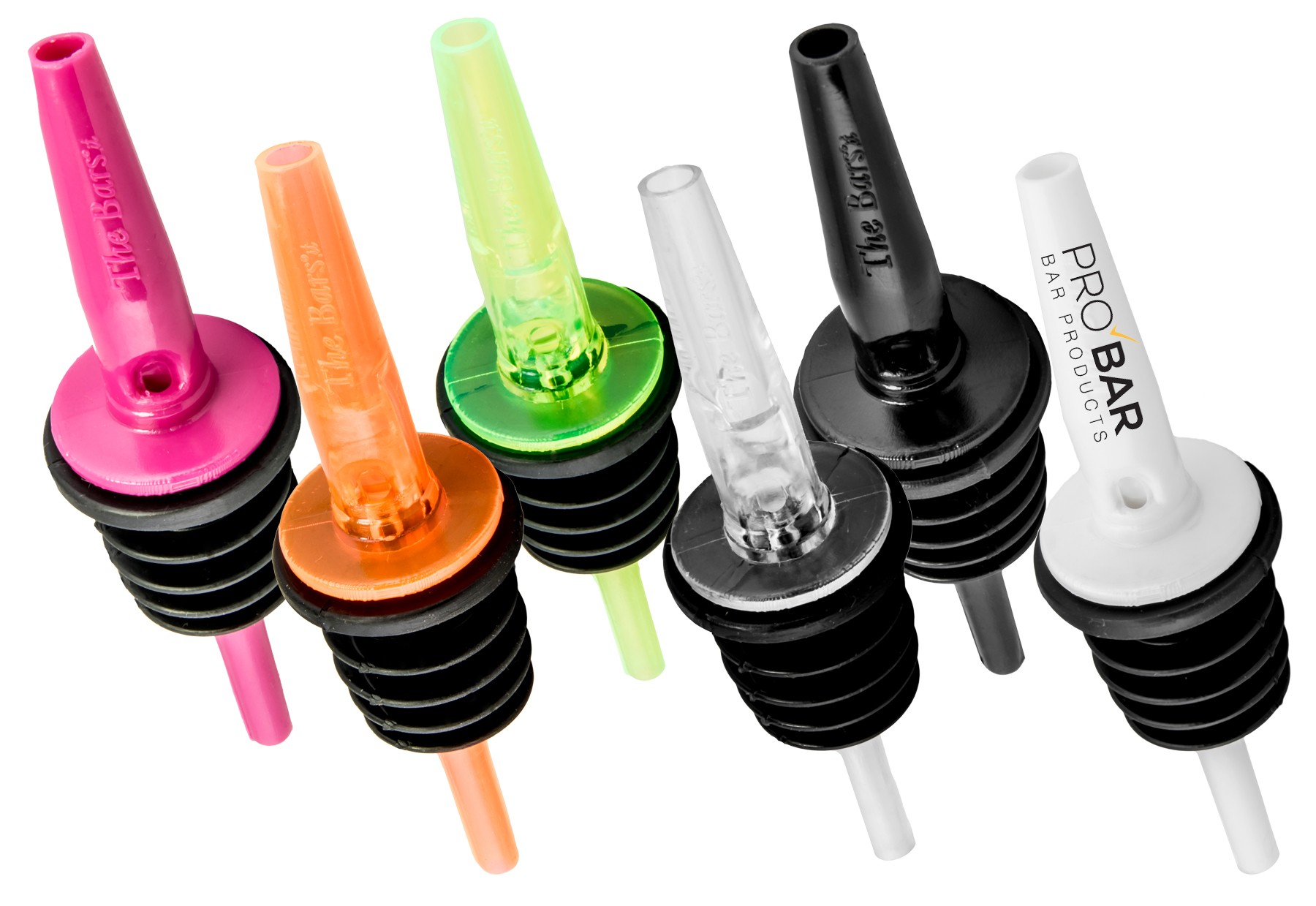 Pour Spout Pro Pourer, Polycarbonate with Rubber Base, Eight Colours