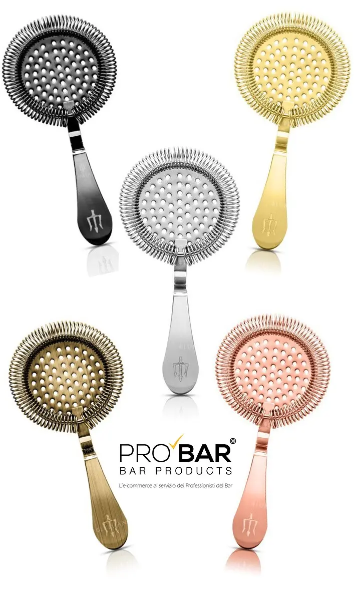 Hawthorne Strainer Lumian, Plated Stainless Steel, 5 Finishes