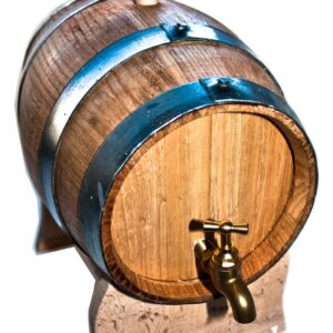 Oak Barrel 2 Litres, Tap, Bung and Wooden Stand