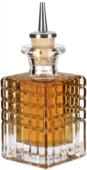 Square Dash Bottle 100ml, Glass, Dash Pour Top - Image 2