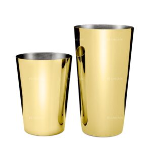 Boston Shaker 28oz with 18oz Half Tin, Five Finishes - Gold