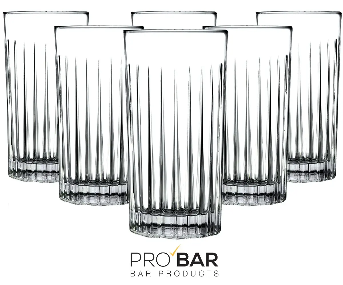 Long Drink Glass Timeless 443ml, Fluted (Pack of 6)