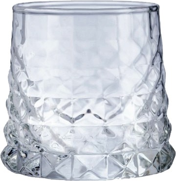 Old Fashioned Glass Diamond 320ml, Diamond Cut (Pack of 6) - Image 3