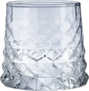 Old Fashioned Glass Diamond 320ml, Diamond Cut (Pack of 6) - Image 3