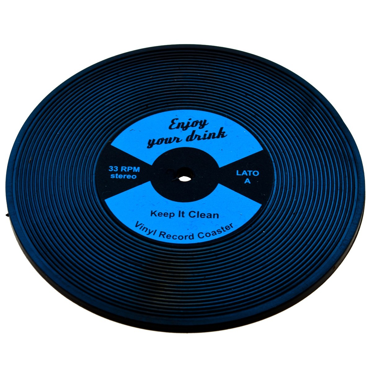 Record Coaster 10cm, Natural Rubber, Six Colours - Image 7
