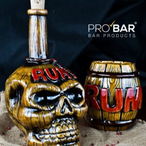 Tiki Rum Set, Ceramic Bottle 700ml and Mug 450ml