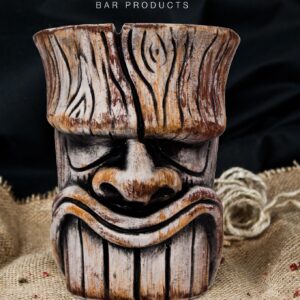 Trunk Tiki Mug 400ml, 10cm Wide, Hand Painted Ceramic
