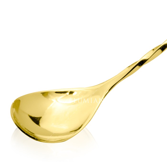 Hoffman Bar Spoon 30cm, Spiral Stem, 5 Plated Finishes - Image 19