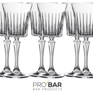 Cocktail Glass Timeless 230ml, Stemmed, Deep Linear Cuts, Luxion Crystal (Pack of 6)
