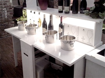 Wooden Bar Counter 150cm, Folds Down in 60 Seconds - Image 12