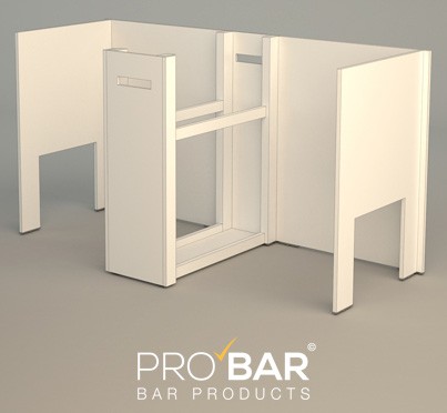 Wooden Bar Counter 150cm, Folds Down in 60 Seconds - Image 3