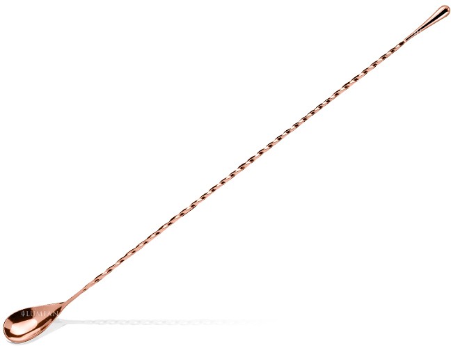 Bar Spoon Drop 40cm, Twisted Stem, Teardrop End, 5 Plated Finishes - Image 3