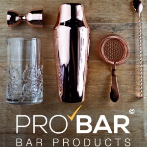 Copper Cocktail Kit Zeus, Five Pieces, Plated Steel