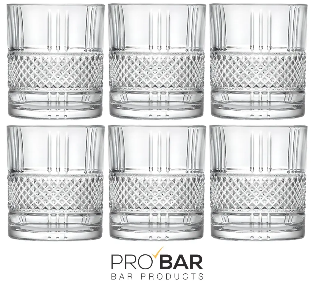 Old Fashioned Glass Brillante 340ml, Engraved Luxion Crystal Glass (Pack of 6) - Image 2