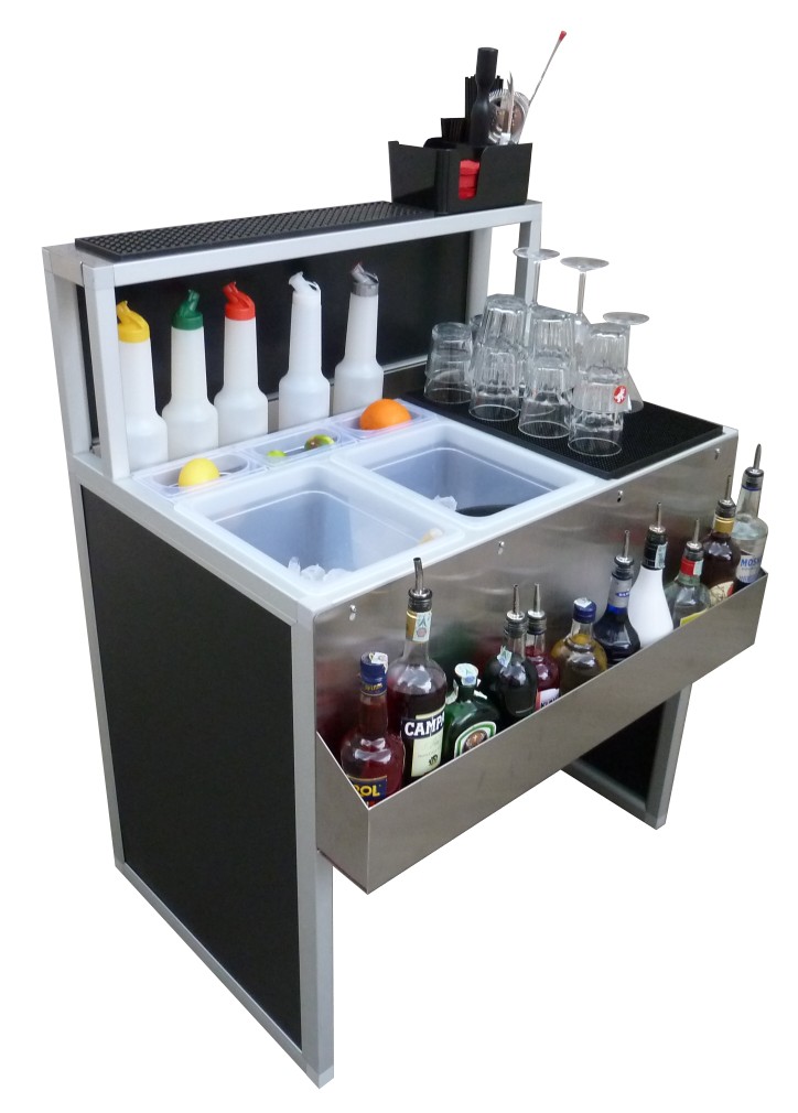 Portable Bar Station Smart 90cm, Stainless Steel