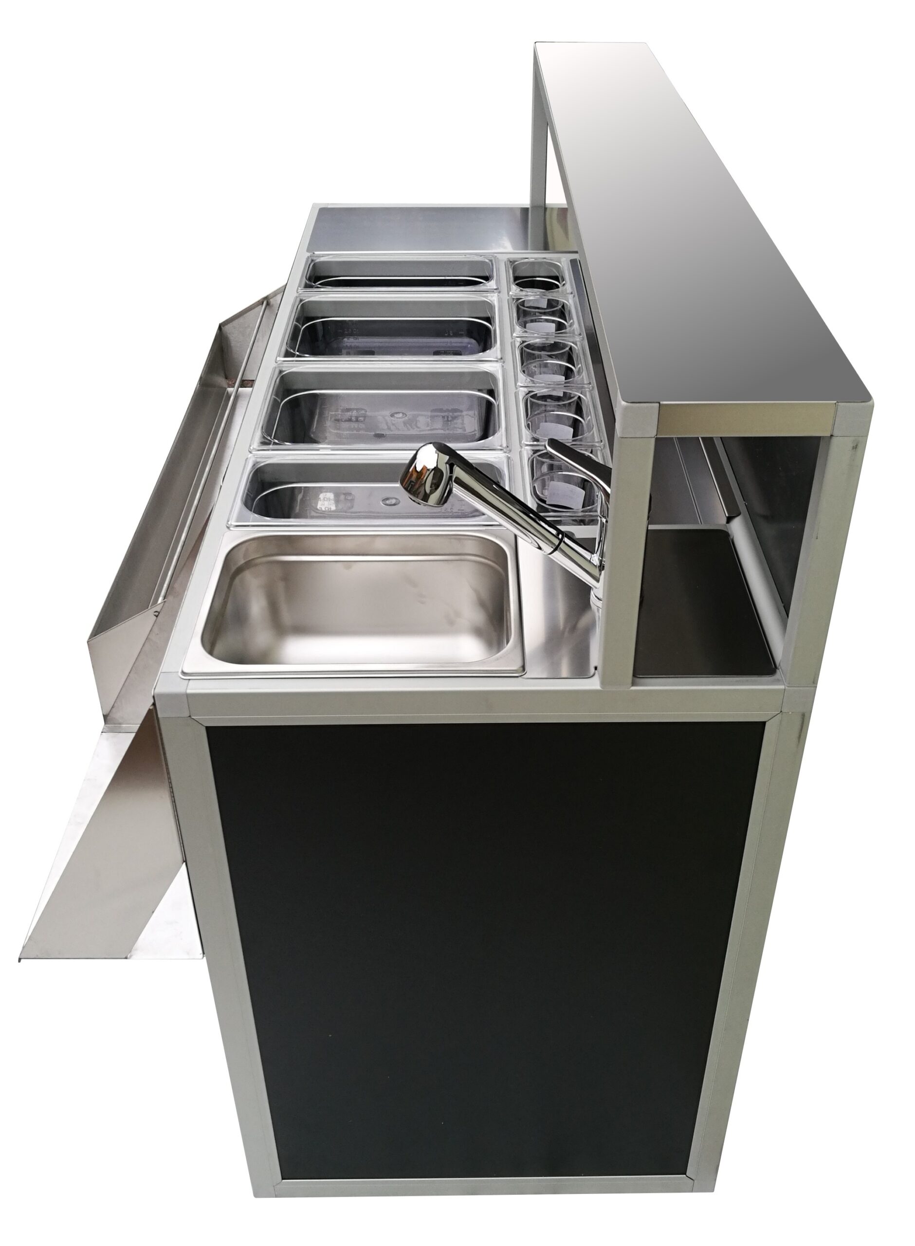 Mobile Bar Station with Sink Professional, 150cm - Image 8