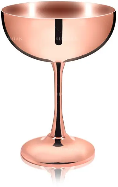 Champagne Coupe Glass Artemide 230ml Lumian, Copper-Finish Steel - Image 2