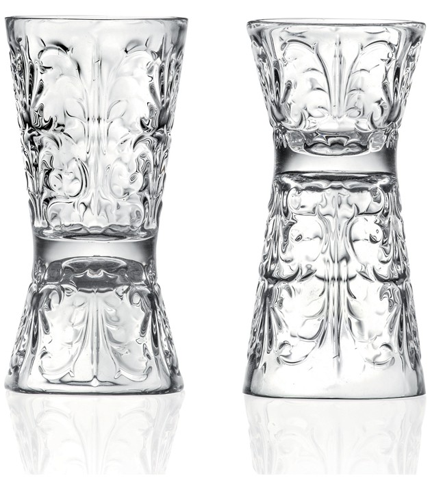 Glass Jigger Clepsydra 30/60ml, Engraved - Image 3