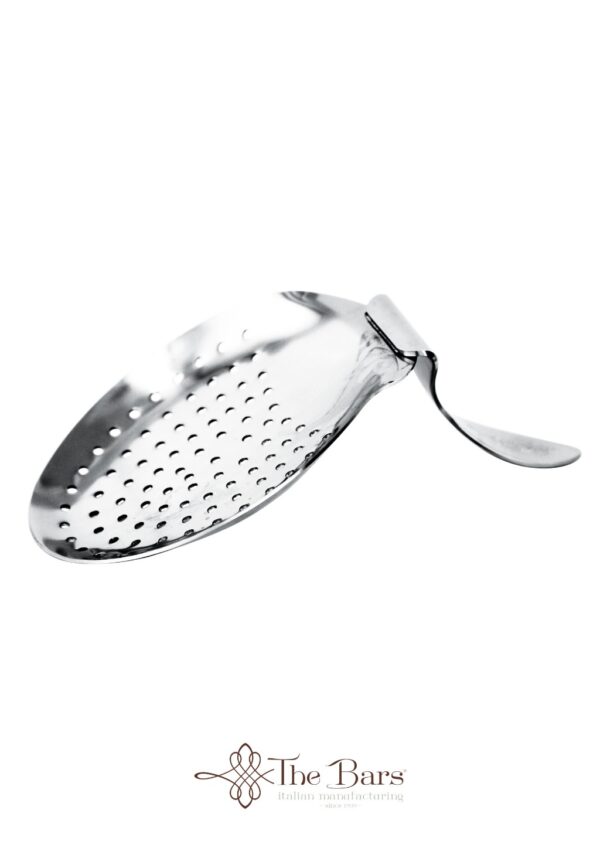 Bent Julep Strainer, Stainless Steel, Raised Handle