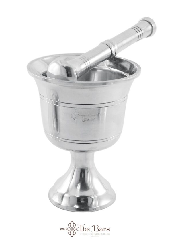 Mortar and Pestle, Stainless Steel, Goblet Shape
