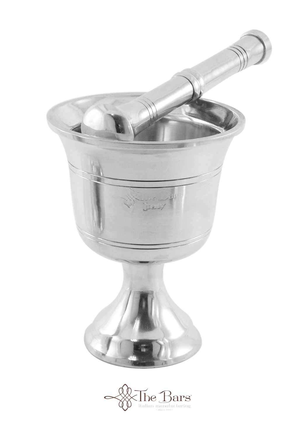 Mortar and Pestle, Stainless Steel, Goblet Shape