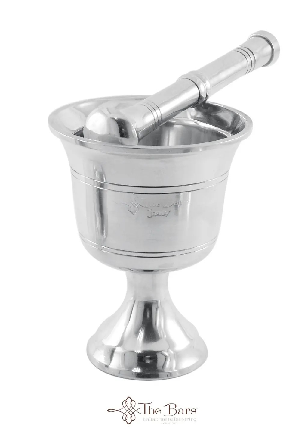 Mortar and Pestle, Stainless Steel, Goblet Shape