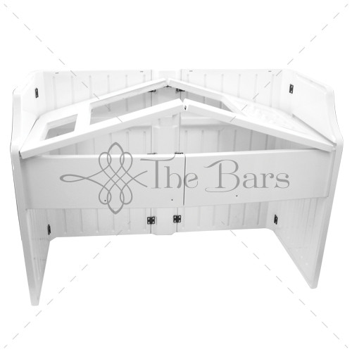 Mobile Bar 175cm, ABS and Polycarbonate, Three Drains - Image 4