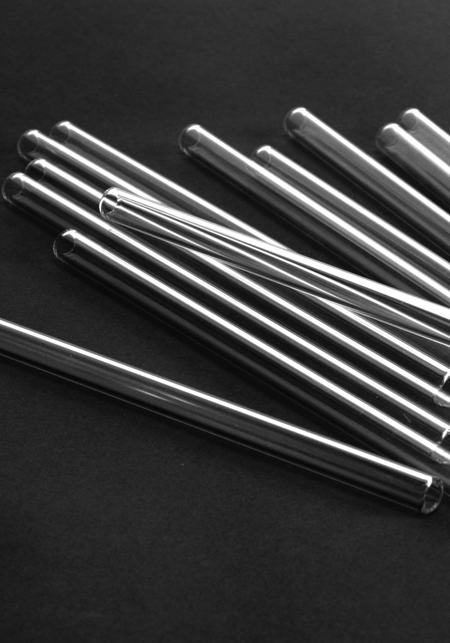 Glass Straws in Borosilicate Glass, 21cm or 15cm (Pack of 12)