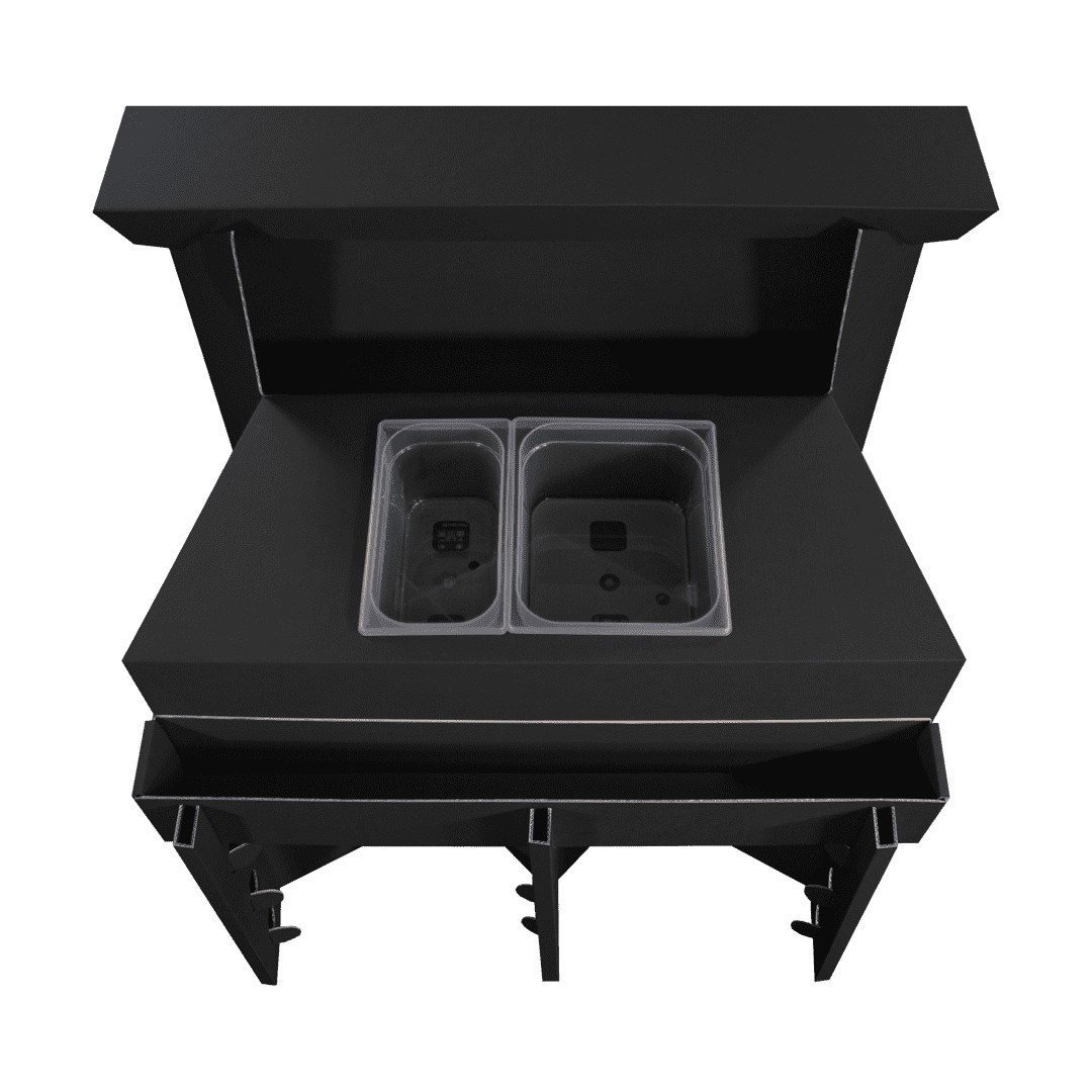Portable Bar Station Easy 100cm, Cardboard, Ice Wells Included - Image 9