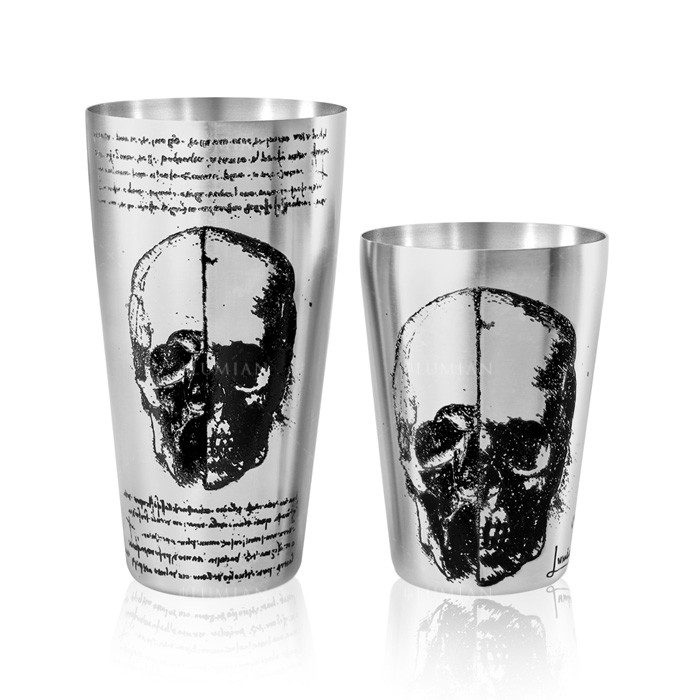 Boston Shaker Leonardo Yokai 28oz and 18oz, Hand Engraved Steel - Image 3