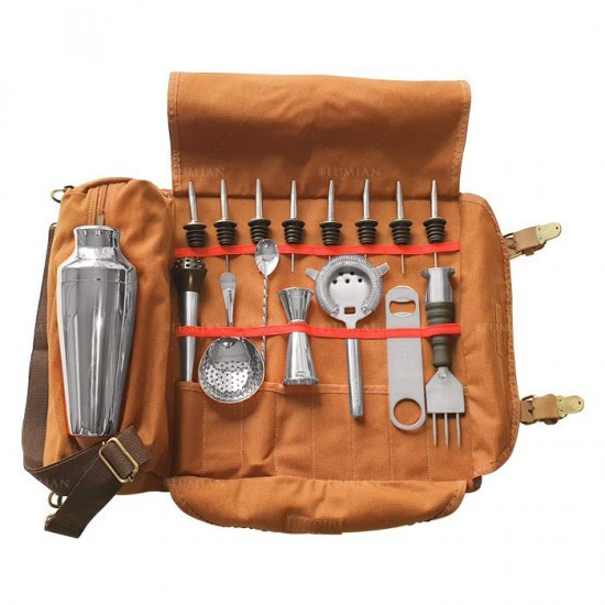Bartender Kit Minerva Lumian, 10 Pieces, Roll Up Bag - Image 6