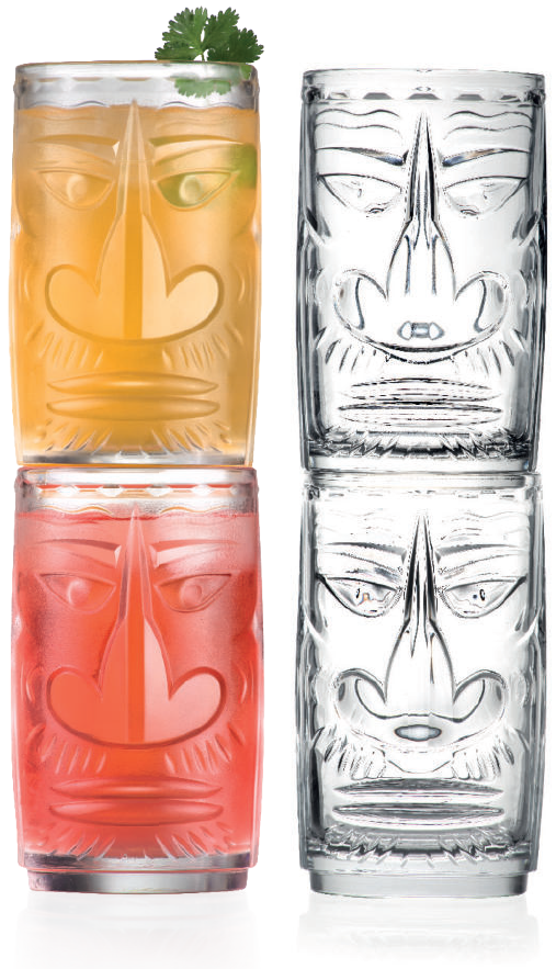 Tiki Mug Sardinia 450ml, Mamuthones Mask (Pack of 4)