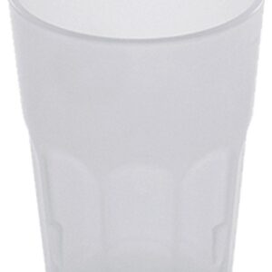 Plastic Tumbler Rock Juice 350ml, Milk White Polypropylene