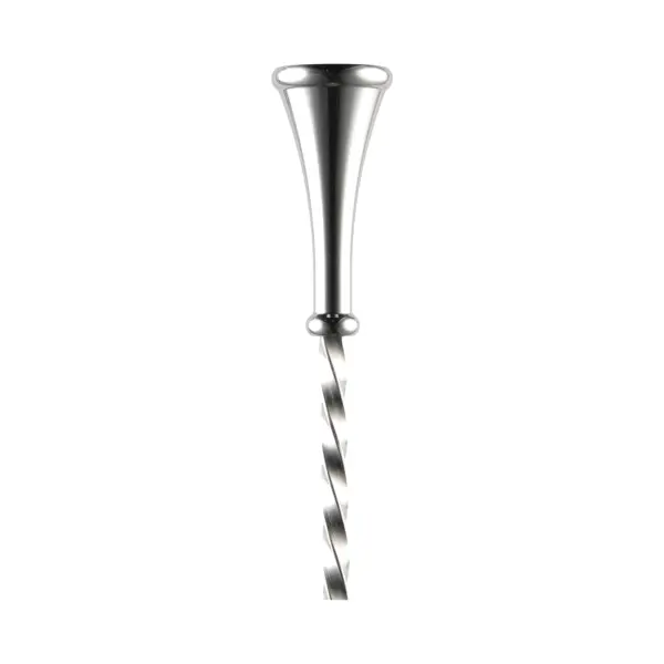 bar spoon with muddler by The Bars, 40cm, twisted stainless steel stem with teardrop bowl and muddler head