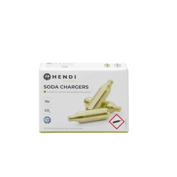 CO2 soda chargers 7.8g, pack of 10 for the 1 litre soda siphon
