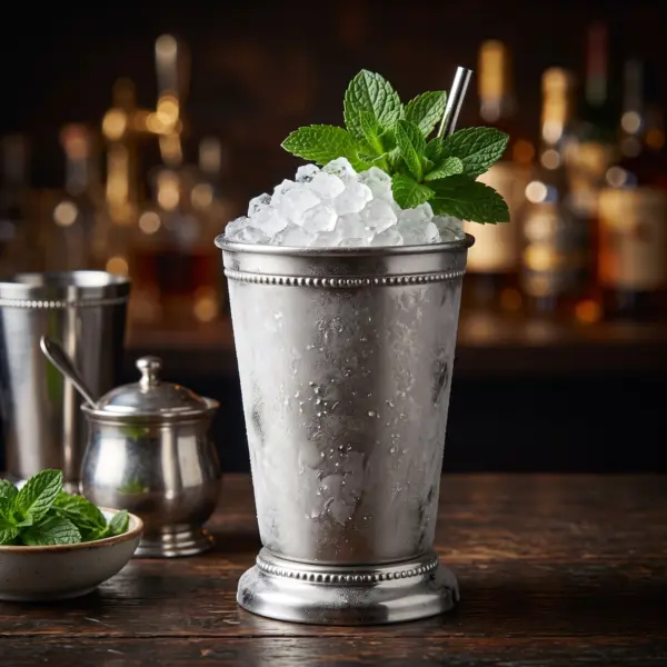 julep cup Deco by The Bars, 450ml, mirror-polished stainless steel with beaded rims and stepped foot
