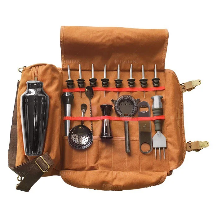 Bartender Kit Minerva Lumian, 10 Pieces, Roll Up Bag - Image 5