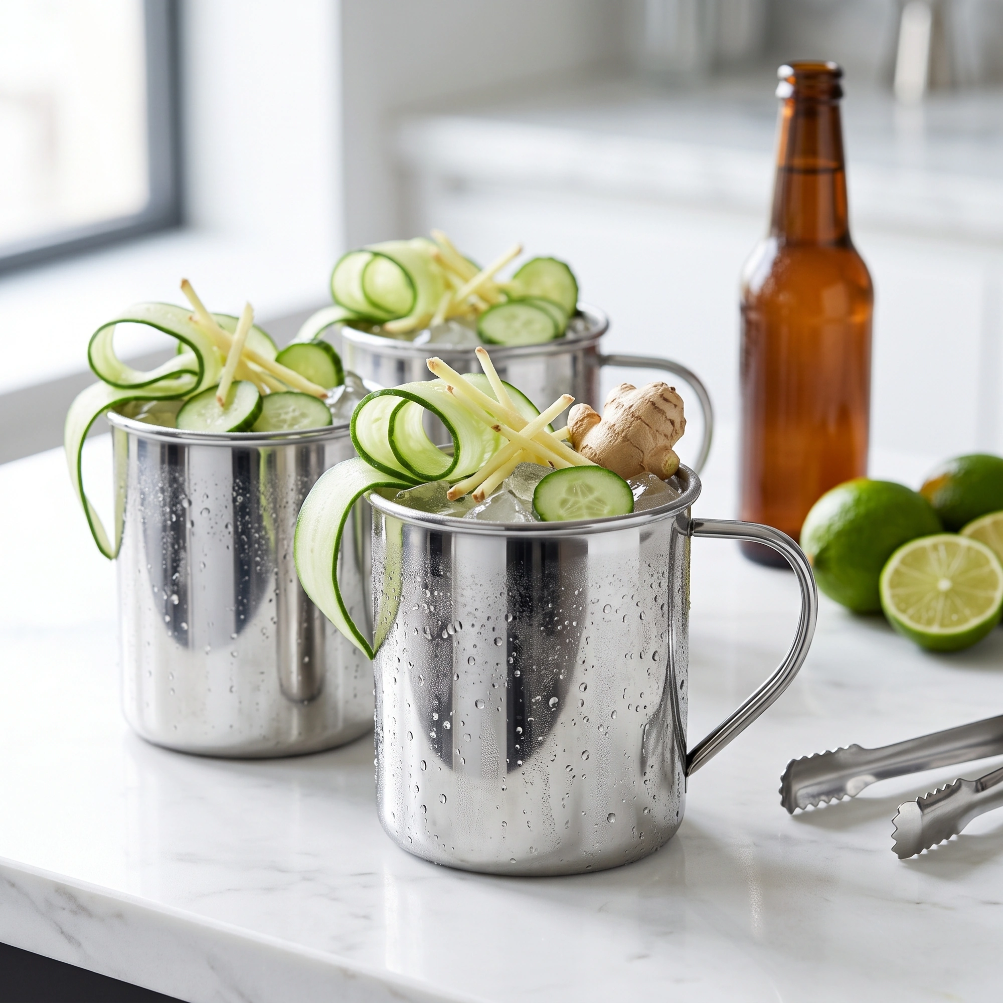 Moscow Mule Mug 350ml, Stainless Steel (Pack of 3)