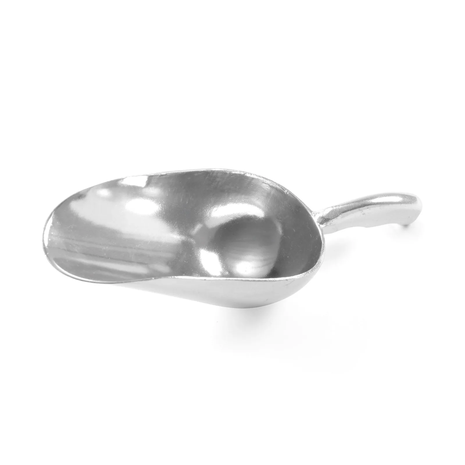 ice scoop 350ml in aluminium, closed bowl, 22cm long