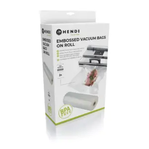 vacuum sealer rolls 20cm, Hendi pack of two 6m embossed rolls