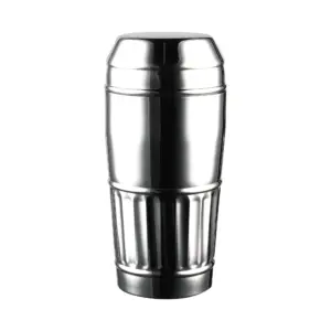 cocktail shaker Deco Coffee by The Bars, three-piece 900ml cobbler in mirror-polished stainless steel