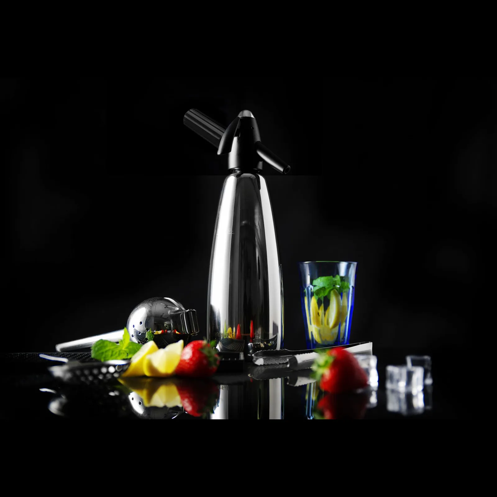 Soda Siphon 1 Litre, Stainless Steel, image 4