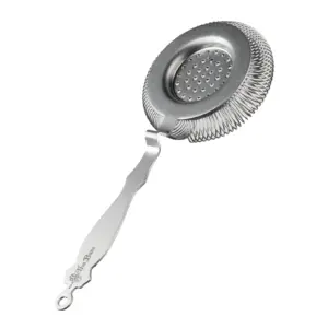hawthorne strainer deluxe vintage in satin stainless steel, tight 360 degree spring, no tabs