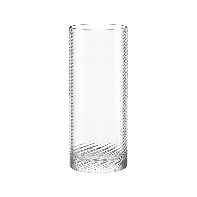 Highball Glass Berlin 490ml, Wave Relief, Lead-Free Crystal Glass (Pack of 6)
